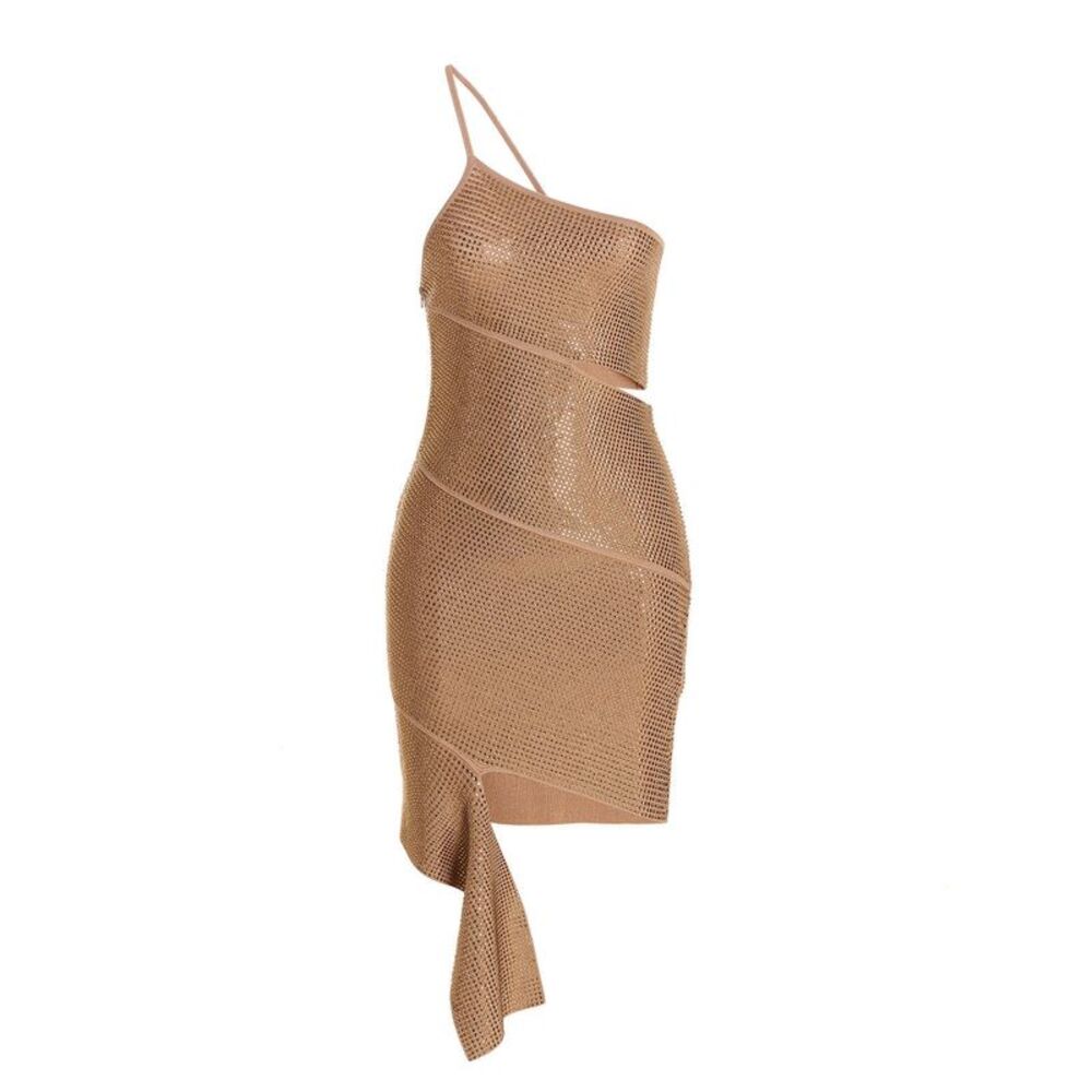 Andreādamo Women Sequin One Shoulder Dress